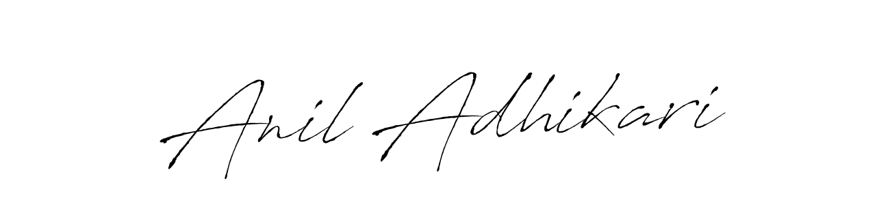 How to make Anil Adhikari signature? Antro_Vectra is a professional autograph style. Create handwritten signature for Anil Adhikari name. Anil Adhikari signature style 6 images and pictures png