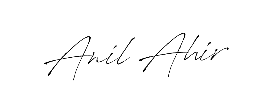 How to make Anil Ahir name signature. Use Antro_Vectra style for creating short signs online. This is the latest handwritten sign. Anil Ahir signature style 6 images and pictures png