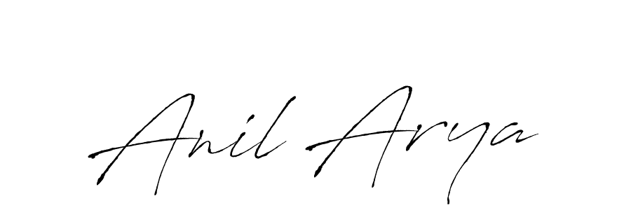 Anil Arya stylish signature style. Best Handwritten Sign (Antro_Vectra) for my name. Handwritten Signature Collection Ideas for my name Anil Arya. Anil Arya signature style 6 images and pictures png