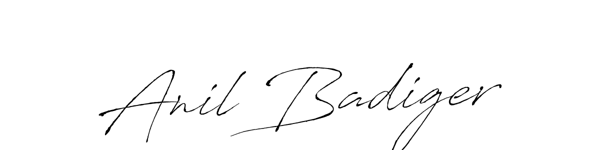 Create a beautiful signature design for name Anil Badiger. With this signature (Antro_Vectra) fonts, you can make a handwritten signature for free. Anil Badiger signature style 6 images and pictures png