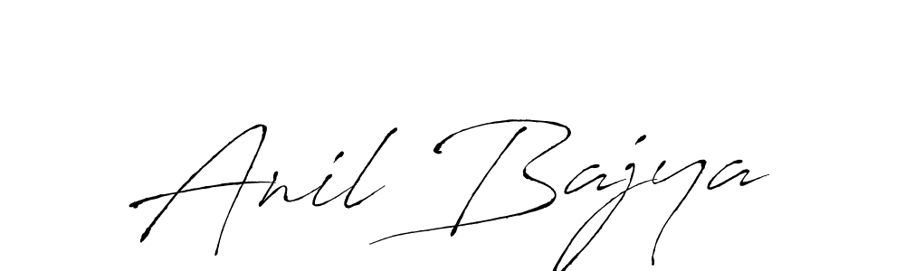 How to make Anil Bajya name signature. Use Antro_Vectra style for creating short signs online. This is the latest handwritten sign. Anil Bajya signature style 6 images and pictures png