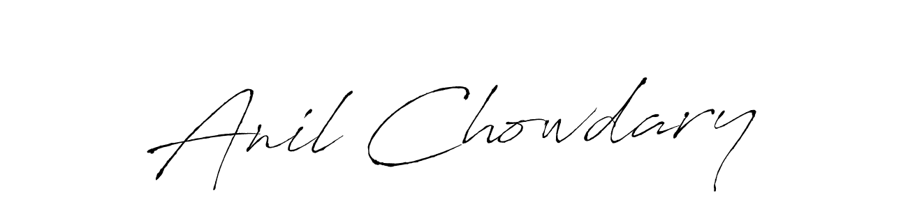 Make a beautiful signature design for name Anil Chowdary. With this signature (Antro_Vectra) style, you can create a handwritten signature for free. Anil Chowdary signature style 6 images and pictures png