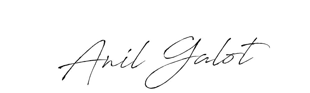 How to make Anil Galot name signature. Use Antro_Vectra style for creating short signs online. This is the latest handwritten sign. Anil Galot signature style 6 images and pictures png