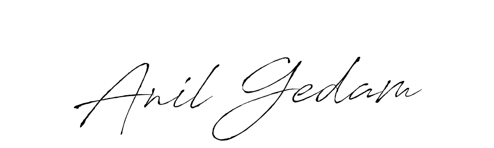 Antro_Vectra is a professional signature style that is perfect for those who want to add a touch of class to their signature. It is also a great choice for those who want to make their signature more unique. Get Anil Gedam name to fancy signature for free. Anil Gedam signature style 6 images and pictures png