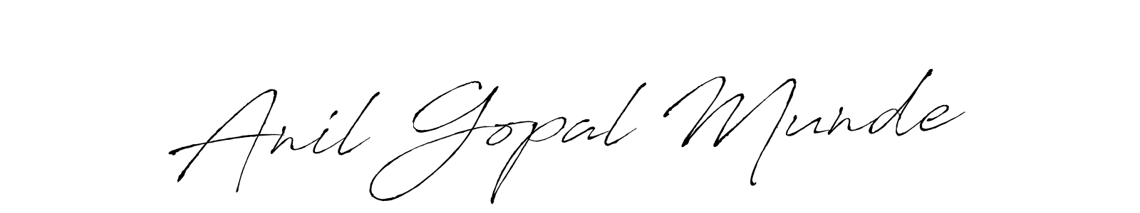 Make a beautiful signature design for name Anil Gopal Munde. Use this online signature maker to create a handwritten signature for free. Anil Gopal Munde signature style 6 images and pictures png