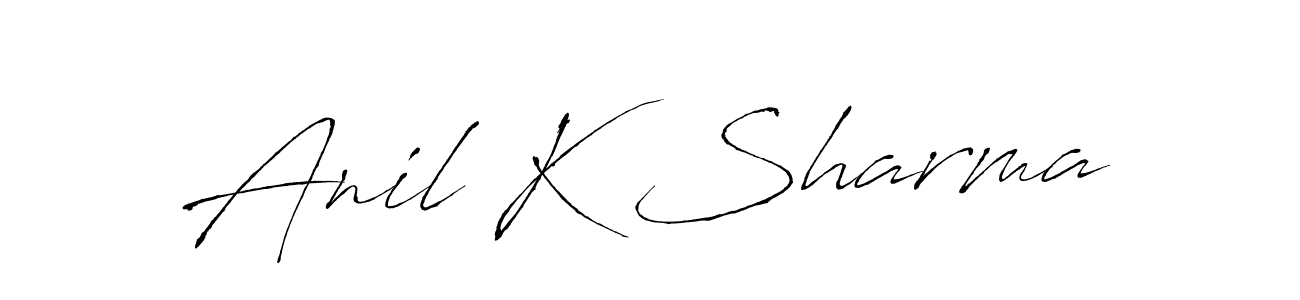 Anil K Sharma stylish signature style. Best Handwritten Sign (Antro_Vectra) for my name. Handwritten Signature Collection Ideas for my name Anil K Sharma. Anil K Sharma signature style 6 images and pictures png