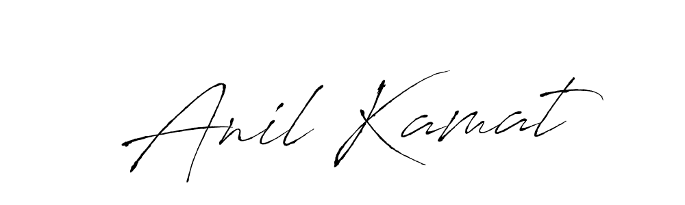 How to make Anil Kamat name signature. Use Antro_Vectra style for creating short signs online. This is the latest handwritten sign. Anil Kamat signature style 6 images and pictures png