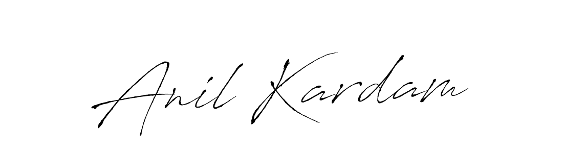 Design your own signature with our free online signature maker. With this signature software, you can create a handwritten (Antro_Vectra) signature for name Anil Kardam. Anil Kardam signature style 6 images and pictures png