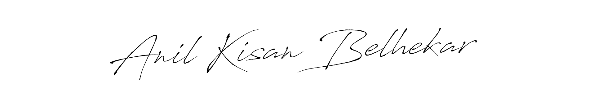 How to make Anil Kisan Belhekar name signature. Use Antro_Vectra style for creating short signs online. This is the latest handwritten sign. Anil Kisan Belhekar signature style 6 images and pictures png