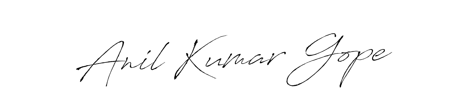 How to make Anil Kumar Gope signature? Antro_Vectra is a professional autograph style. Create handwritten signature for Anil Kumar Gope name. Anil Kumar Gope signature style 6 images and pictures png