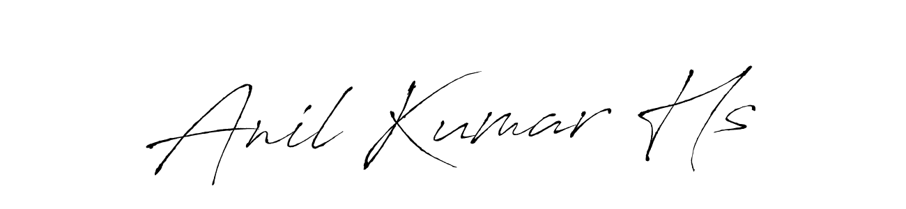 You should practise on your own different ways (Antro_Vectra) to write your name (Anil Kumar Hs) in signature. don't let someone else do it for you. Anil Kumar Hs signature style 6 images and pictures png