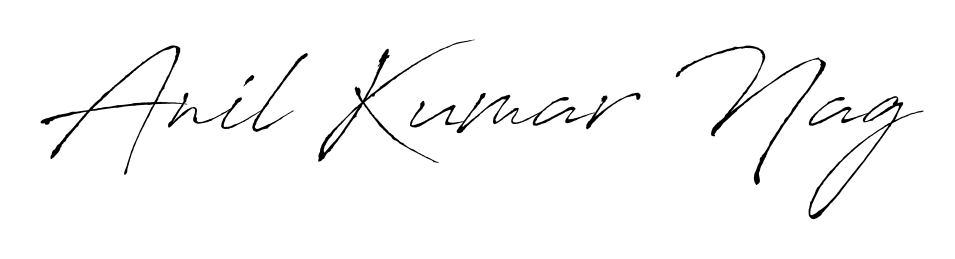 Create your official email sign-off with Anil Kumar Nag name in Antro_Vectra style. Crisp, clean, and perfectly legible across all screens. Anil Kumar Nag signature style 6 images and pictures png