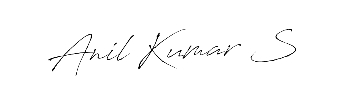 The best way (Antro_Vectra) to make a short signature is to pick only two or three words in your name. The name Anil Kumar S include a total of six letters. For converting this name. Anil Kumar S signature style 6 images and pictures png