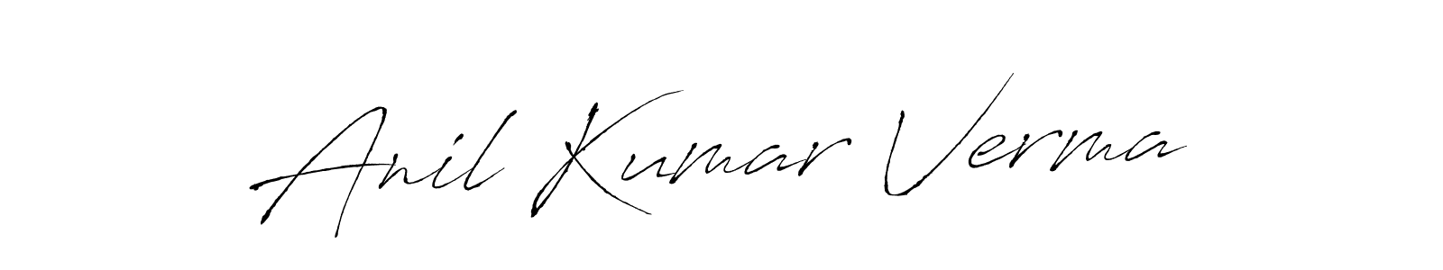 Make a beautiful signature design for name Anil Kumar Verma. With this signature (Antro_Vectra) style, you can create a handwritten signature for free. Anil Kumar Verma signature style 6 images and pictures png