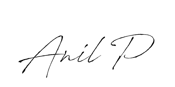 Make a beautiful signature design for name Anil P. With this signature (Antro_Vectra) style, you can create a handwritten signature for free. Anil P signature style 6 images and pictures png