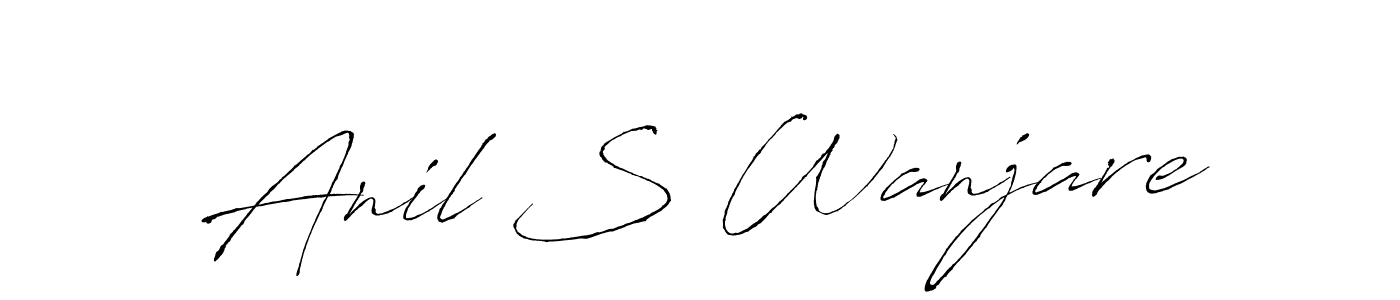 Also You can easily find your signature by using the search form. We will create Anil S Wanjare name handwritten signature images for you free of cost using Antro_Vectra sign style. Anil S Wanjare signature style 6 images and pictures png