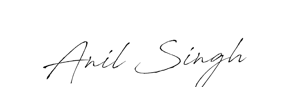 Make a beautiful signature design for name Anil Singh. With this signature (Antro_Vectra) style, you can create a handwritten signature for free. Anil Singh signature style 6 images and pictures png