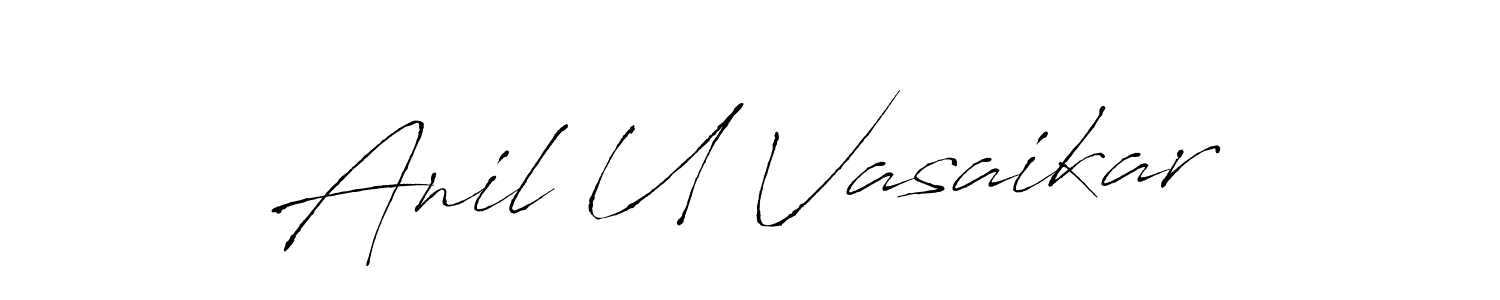 You can use this online signature creator to create a handwritten signature for the name Anil U Vasaikar. This is the best online autograph maker. Anil U Vasaikar signature style 6 images and pictures png