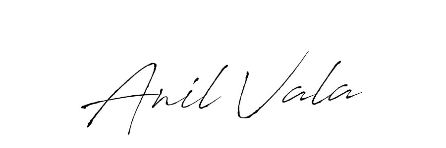 Anil Vala stylish signature style. Best Handwritten Sign (Antro_Vectra) for my name. Handwritten Signature Collection Ideas for my name Anil Vala. Anil Vala signature style 6 images and pictures png