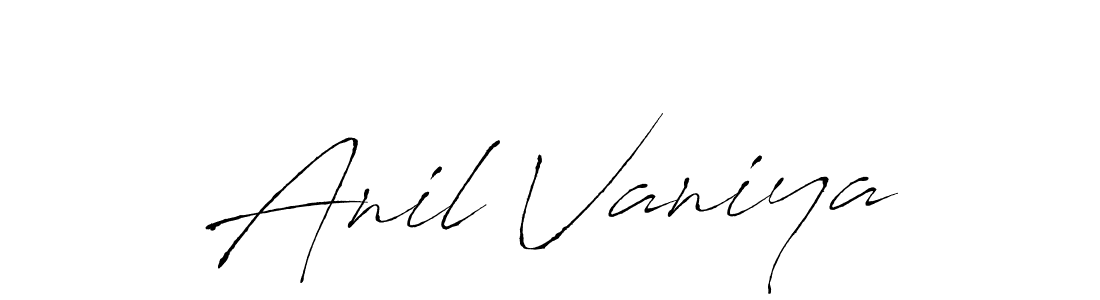 Also we have Anil Vaniya name is the best signature style. Create professional handwritten signature collection using Antro_Vectra autograph style. Anil Vaniya signature style 6 images and pictures png