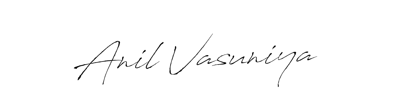 Make a beautiful signature design for name Anil Vasuniya. With this signature (Antro_Vectra) style, you can create a handwritten signature for free. Anil Vasuniya signature style 6 images and pictures png