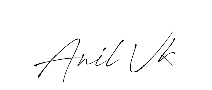 Create a beautiful signature design for name Anil Vk. With this signature (Antro_Vectra) fonts, you can make a handwritten signature for free. Anil Vk signature style 6 images and pictures png