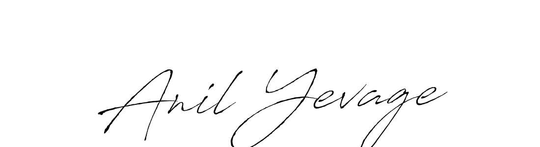 You can use this online signature creator to create a handwritten signature for the name Anil Yevage. This is the best online autograph maker. Anil Yevage signature style 6 images and pictures png