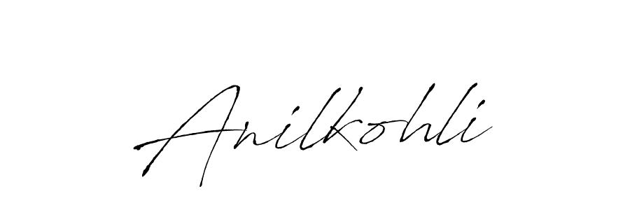 How to make Anilkohli signature? Antro_Vectra is a professional autograph style. Create handwritten signature for Anilkohli name. Anilkohli signature style 6 images and pictures png