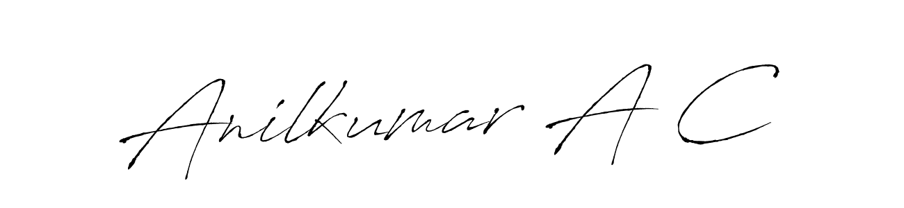 You should practise on your own different ways (Antro_Vectra) to write your name (Anilkumar A C) in signature. don't let someone else do it for you. Anilkumar A C signature style 6 images and pictures png