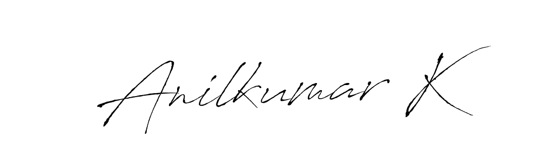 if you are searching for the best signature style for your name Anilkumar K. so please give up your signature search. here we have designed multiple signature styles  using Antro_Vectra. Anilkumar K signature style 6 images and pictures png