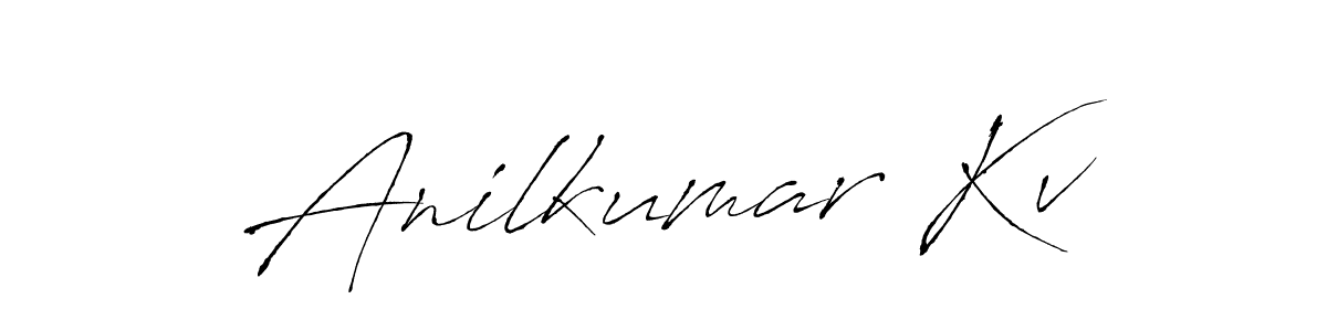 Create a beautiful signature design for name Anilkumar Kv. With this signature (Antro_Vectra) fonts, you can make a handwritten signature for free. Anilkumar Kv signature style 6 images and pictures png