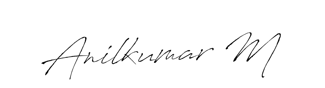 Antro_Vectra is a professional signature style that is perfect for those who want to add a touch of class to their signature. It is also a great choice for those who want to make their signature more unique. Get Anilkumar M name to fancy signature for free. Anilkumar M signature style 6 images and pictures png