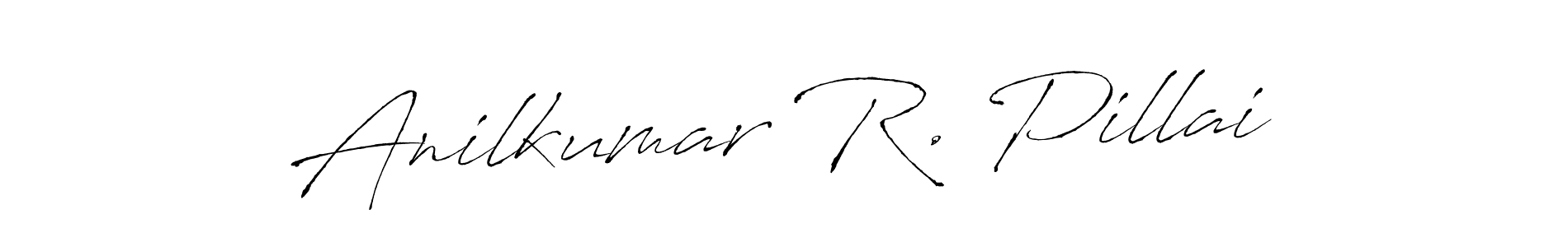 Create a beautiful signature design for name Anilkumar R. Pillai. With this signature (Antro_Vectra) fonts, you can make a handwritten signature for free. Anilkumar R. Pillai signature style 6 images and pictures png