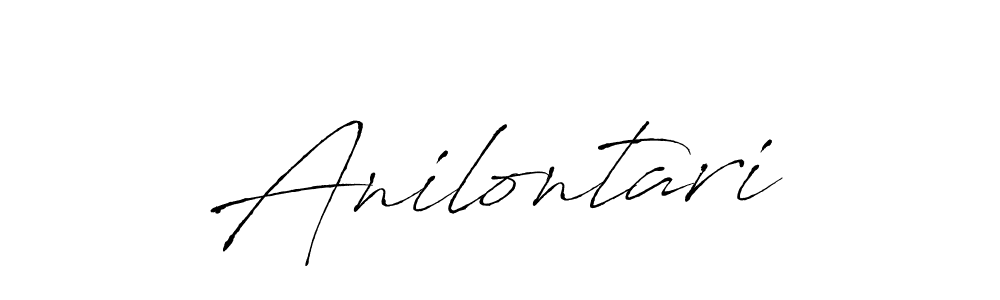 Use a signature maker to create a handwritten signature online. With this signature software, you can design (Antro_Vectra) your own signature for name Anilontari. Anilontari signature style 6 images and pictures png