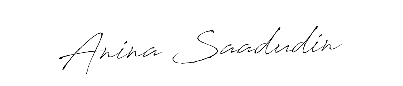 Use a signature maker to create a handwritten signature online. With this signature software, you can design (Antro_Vectra) your own signature for name Anina Saadudin. Anina Saadudin signature style 6 images and pictures png