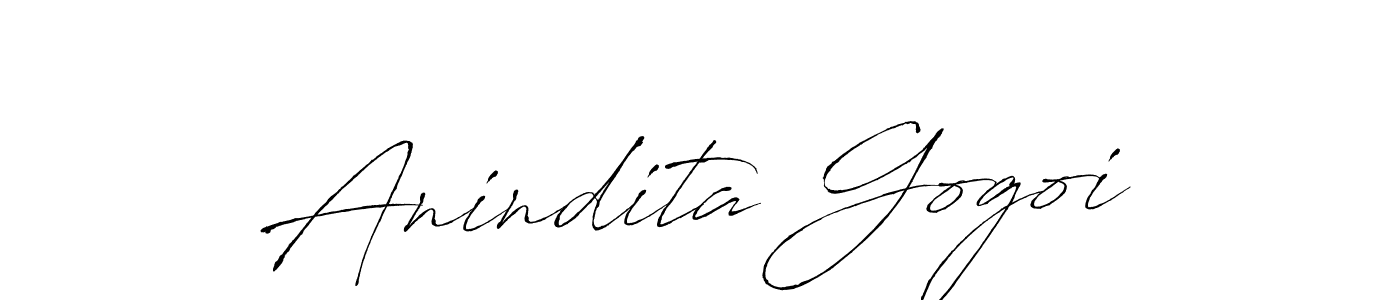 How to make Anindita Gogoi name signature. Use Antro_Vectra style for creating short signs online. This is the latest handwritten sign. Anindita Gogoi signature style 6 images and pictures png
