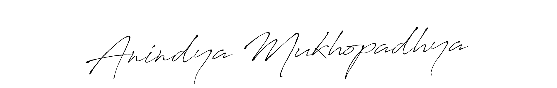 How to make Anindya Mukhopadhya name signature. Use Antro_Vectra style for creating short signs online. This is the latest handwritten sign. Anindya Mukhopadhya signature style 6 images and pictures png