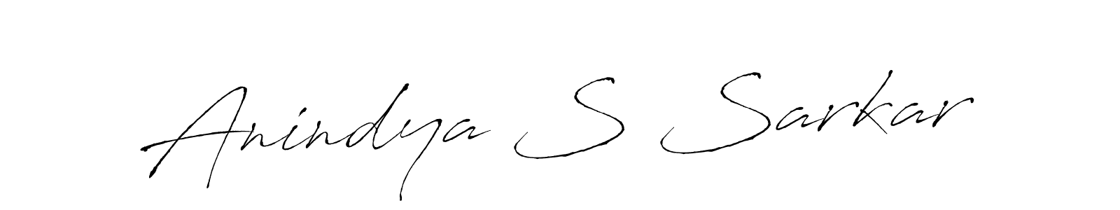 How to make Anindya S Sarkar name signature. Use Antro_Vectra style for creating short signs online. This is the latest handwritten sign. Anindya S Sarkar signature style 6 images and pictures png