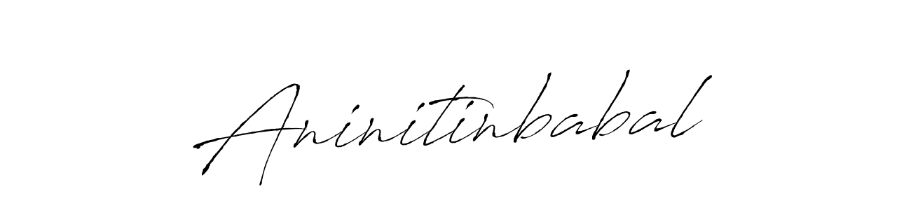 Make a beautiful signature design for name Aninitinbabal. With this signature (Antro_Vectra) style, you can create a handwritten signature for free. Aninitinbabal signature style 6 images and pictures png