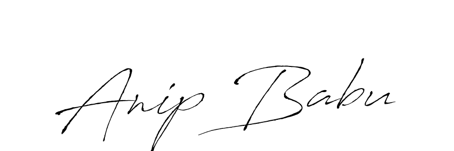 Anip Babu stylish signature style. Best Handwritten Sign (Antro_Vectra) for my name. Handwritten Signature Collection Ideas for my name Anip Babu. Anip Babu signature style 6 images and pictures png