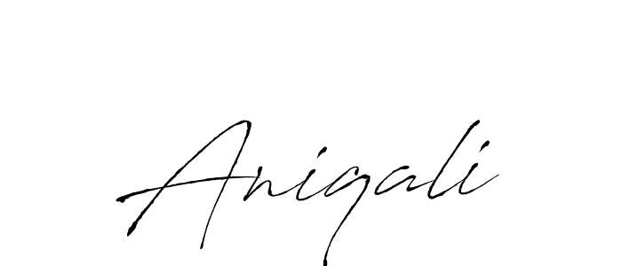 Make a beautiful signature design for name Aniqali. With this signature (Antro_Vectra) style, you can create a handwritten signature for free. Aniqali signature style 6 images and pictures png