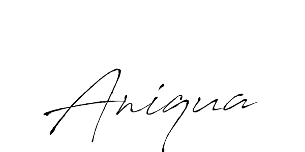 Make a beautiful signature design for name Aniqua. With this signature (Antro_Vectra) style, you can create a handwritten signature for free. Aniqua signature style 6 images and pictures png
