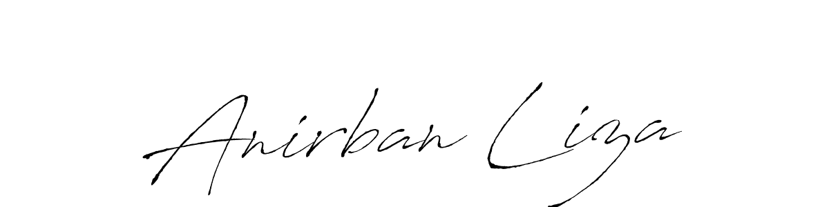 The best way (Antro_Vectra) to make a short signature is to pick only two or three words in your name. The name Anirban Liza include a total of six letters. For converting this name. Anirban Liza signature style 6 images and pictures png