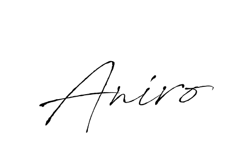 Make a beautiful signature design for name Aniro. With this signature (Antro_Vectra) style, you can create a handwritten signature for free. Aniro signature style 6 images and pictures png