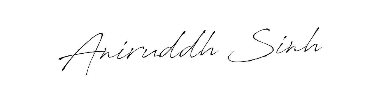 How to make Aniruddh Sinh name signature. Use Antro_Vectra style for creating short signs online. This is the latest handwritten sign. Aniruddh Sinh signature style 6 images and pictures png