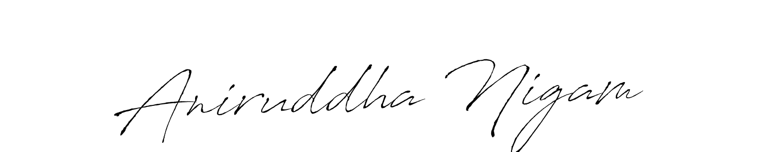 if you are searching for the best signature style for your name Aniruddha Nigam. so please give up your signature search. here we have designed multiple signature styles  using Antro_Vectra. Aniruddha Nigam signature style 6 images and pictures png