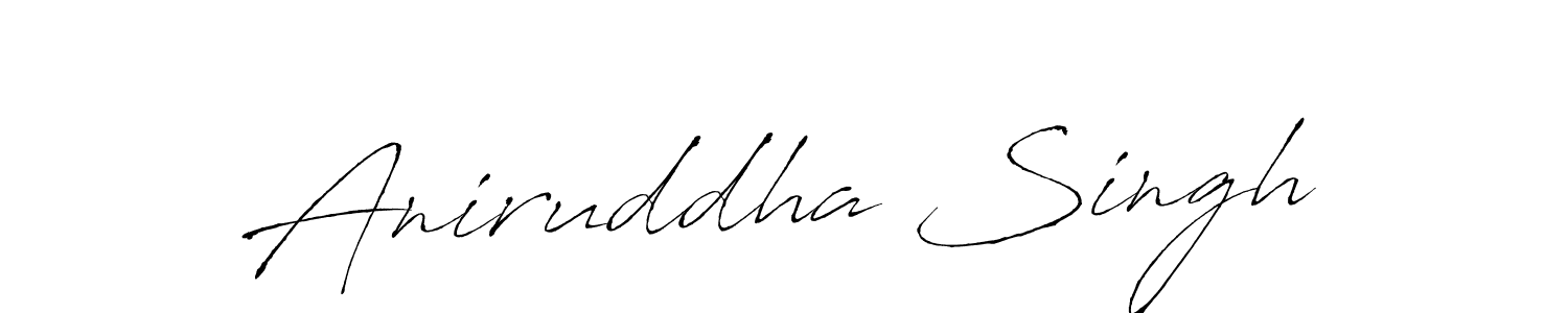 How to make Aniruddha Singh signature? Antro_Vectra is a professional autograph style. Create handwritten signature for Aniruddha Singh name. Aniruddha Singh signature style 6 images and pictures png