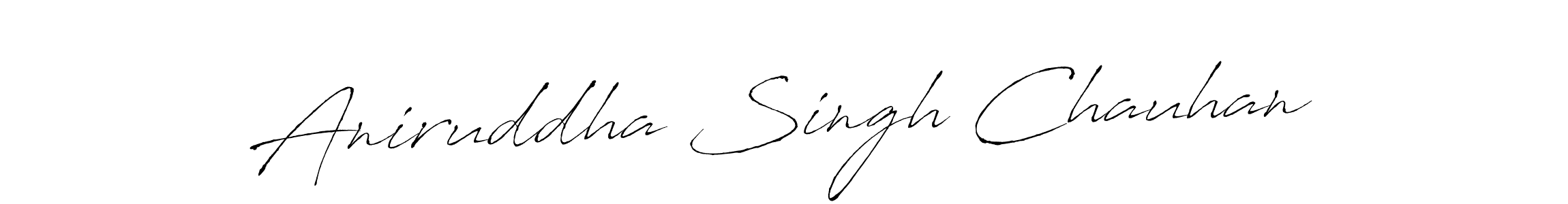 How to make Aniruddha Singh Chauhan name signature. Use Antro_Vectra style for creating short signs online. This is the latest handwritten sign. Aniruddha Singh Chauhan signature style 6 images and pictures png