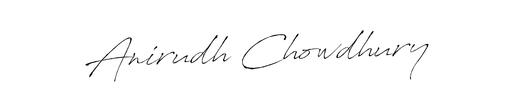 Anirudh Chowdhury stylish signature style. Best Handwritten Sign (Antro_Vectra) for my name. Handwritten Signature Collection Ideas for my name Anirudh Chowdhury. Anirudh Chowdhury signature style 6 images and pictures png