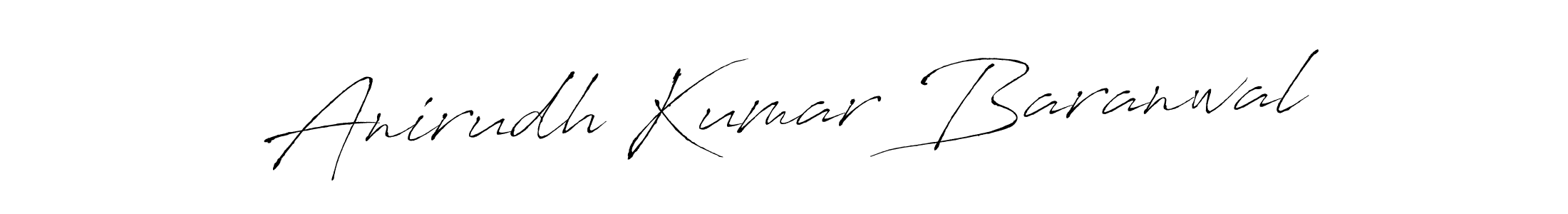 Create a beautiful signature design for name Anirudh Kumar Baranwal. With this signature (Antro_Vectra) fonts, you can make a handwritten signature for free. Anirudh Kumar Baranwal signature style 6 images and pictures png